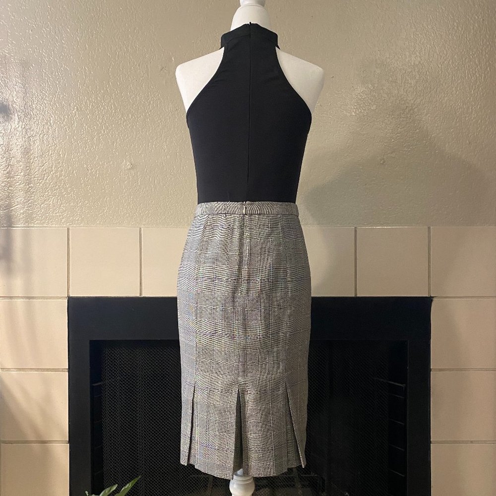 Vintage Armani Collezioni Wool/Silk Houndstooth Skirt